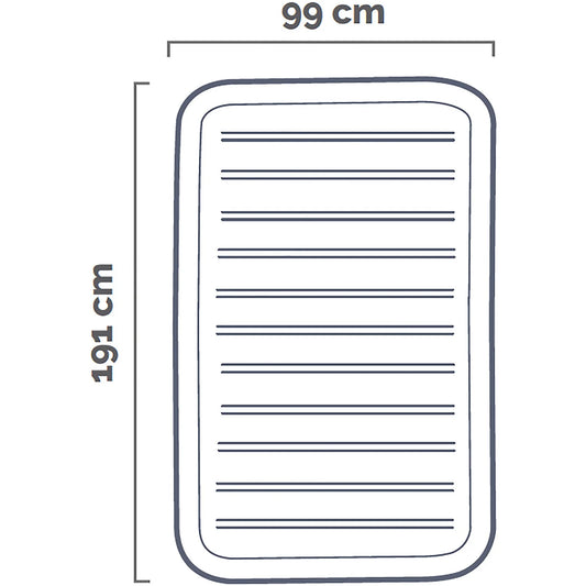 Materasso Gonfiabile Singolo Intex Comfort Plush Elevated – 191x99x46 cm – Pompa Integrata – Fiber-Tech™