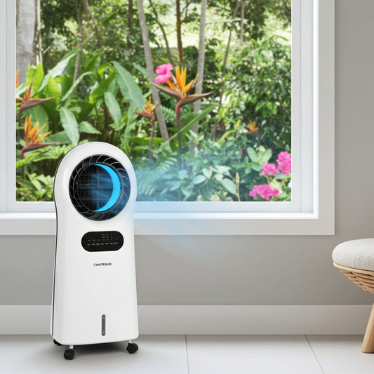 Raffrescatore Evaporativo con Ionizzatore Air Vortex Light 110W – 4 in 1, LED, Timer 8h