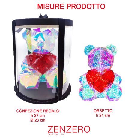 Peluche Orsetto con Cuore LED