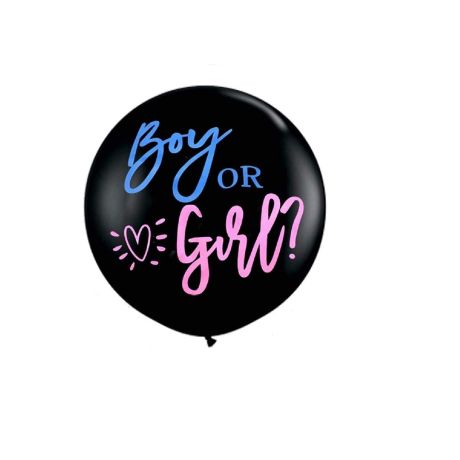 PALLONCINO per FESTA Gender Reveal BOY or GIRL Con Coriandoli - dimensioni 45 e 90 cm