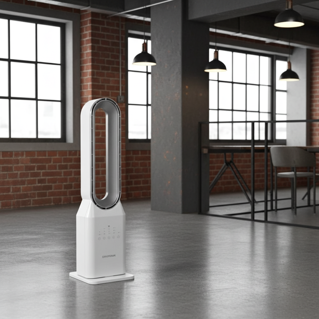 Ventilatore a Torre Senza Pale DICROLUX – Silenzioso, 3 Velocità, Timer, Telecomando