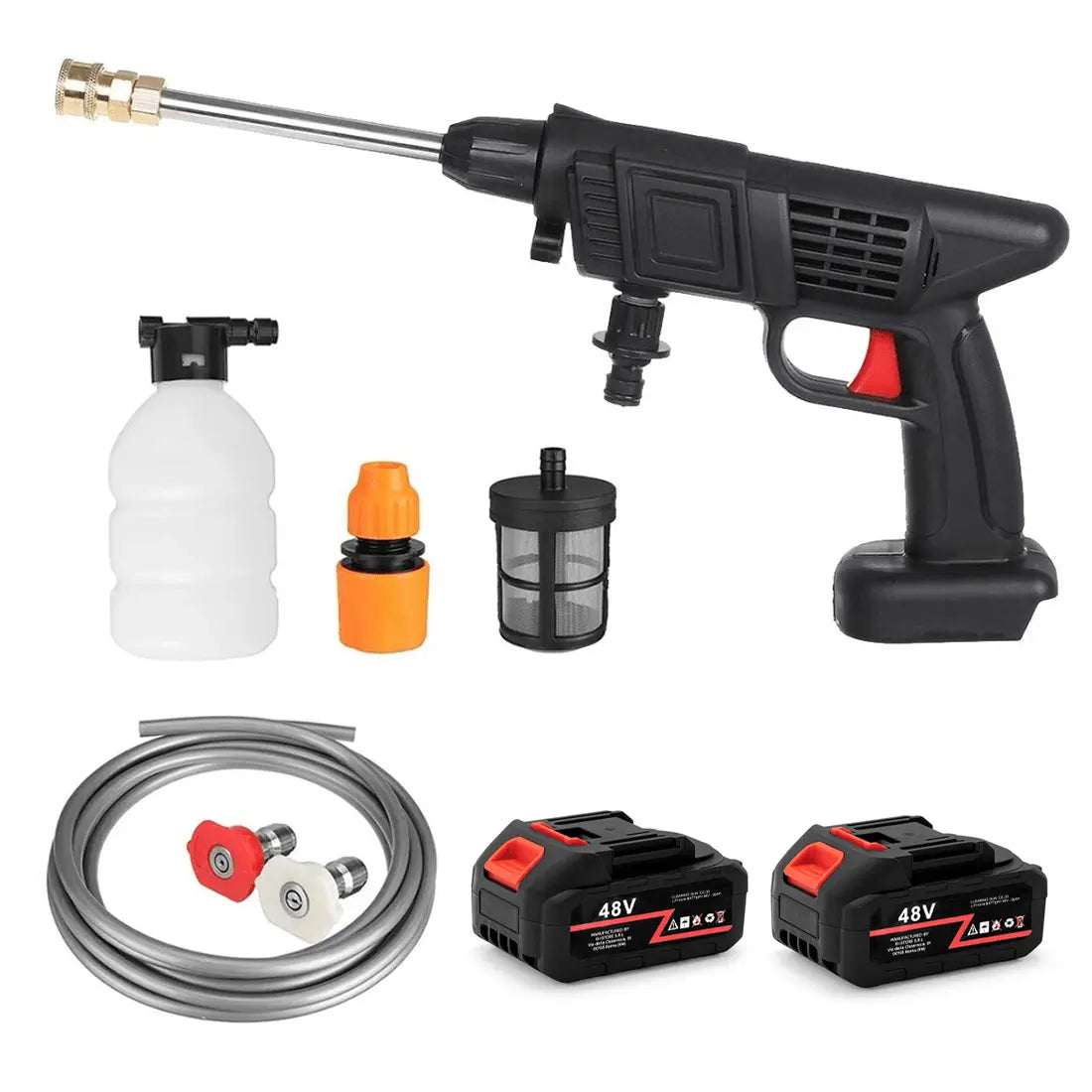 Idropulitrice Portatile a Batteria – Alta Pressione per Auto e Esterni | 12V–24V Ricaricabile
