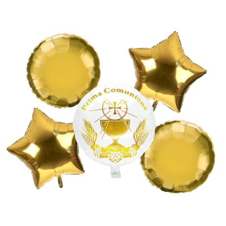 Palloncini Prima Comunione - Set Mylar 5 pz