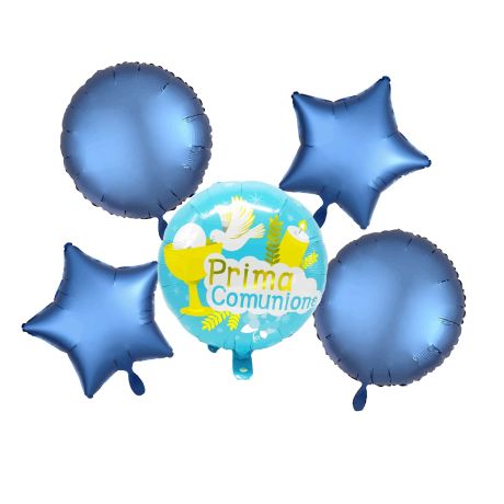 Palloncini Prima Comunione - Set Mylar 5 pz