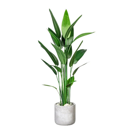Pianta Artificiale Strelitzia 160 cm – Con Vaso Nero in Plastica
