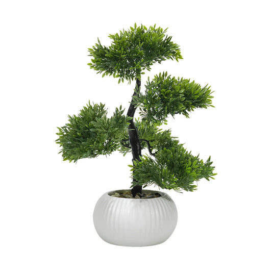 Bonsai Artificiale con Vaso in Ceramica H40 cm – Pianta Decorativa Realistica da Interno