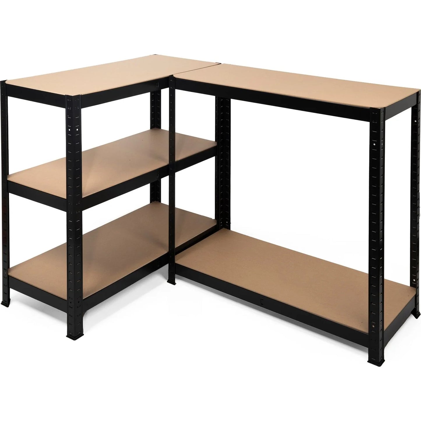 Scaffale in Metallo Nero con 5 Ripiani in MDF – Portata 875 kg – 180x90x40 cm