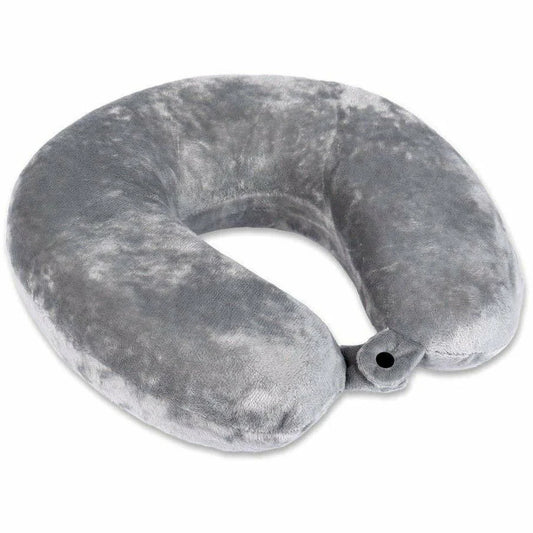 Cuscino da Viaggio Memory Foam 30x30 cm – Grigio, Blu o Beige