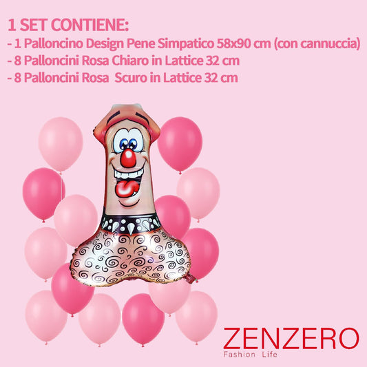 Kit Palloncini Addio al Nubilato con Palloncino Pene Gigante – Decorazioni Divertenti Party Donne