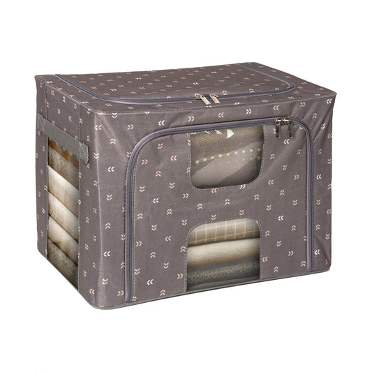 Contenitore Armadio Salvaspazio 30x40x25 cm – Ripiegabile con Doppia Zip e Struttura in Metallo