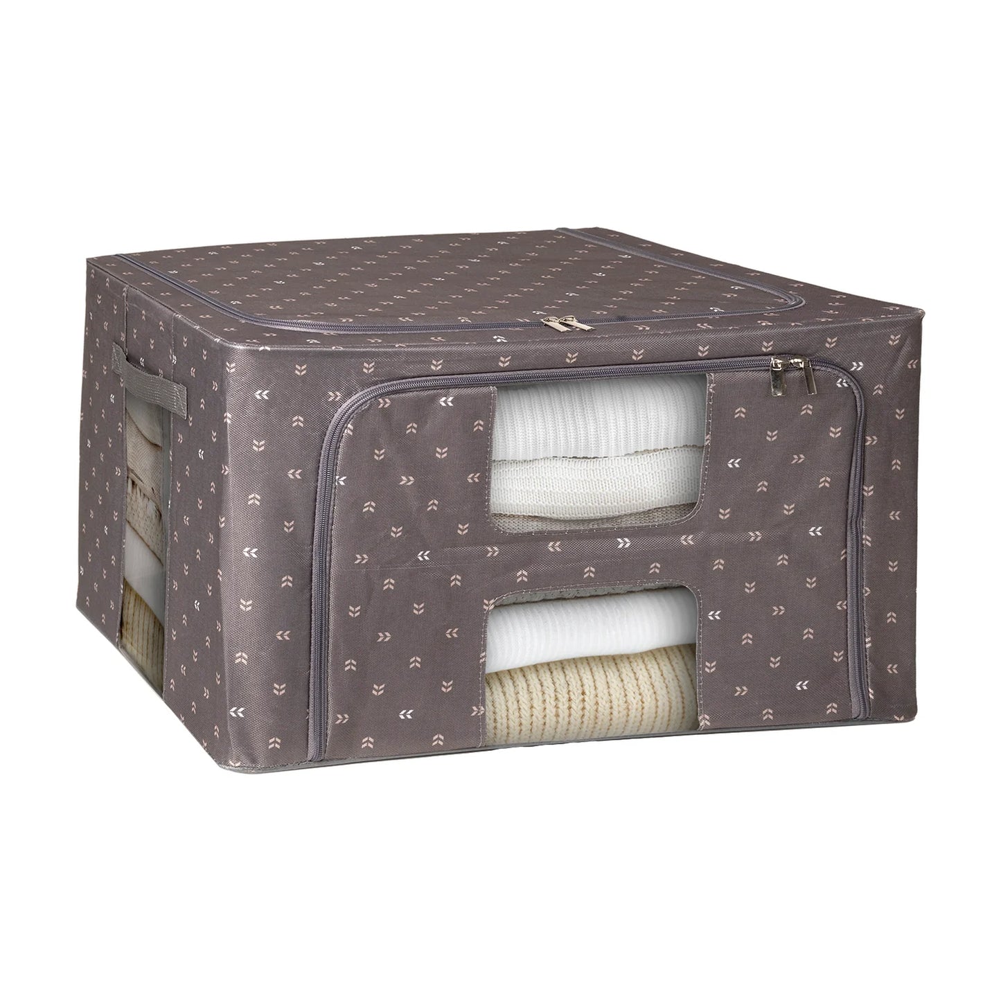 Contenitore Armadio Salvaspazio 34x50x40 cm – Pieghevole con Struttura Rinforzata in Metallo