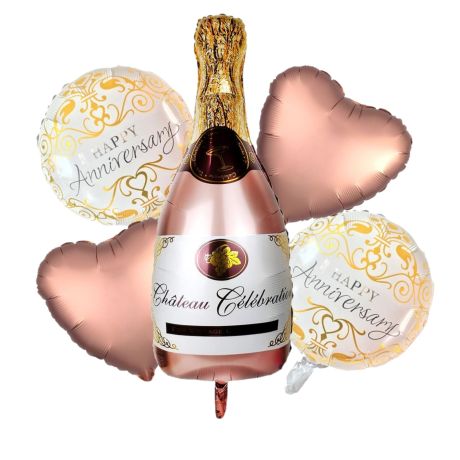 Set Palloncini Mylar per Matrimonio Anniversario - 5 Pezzi