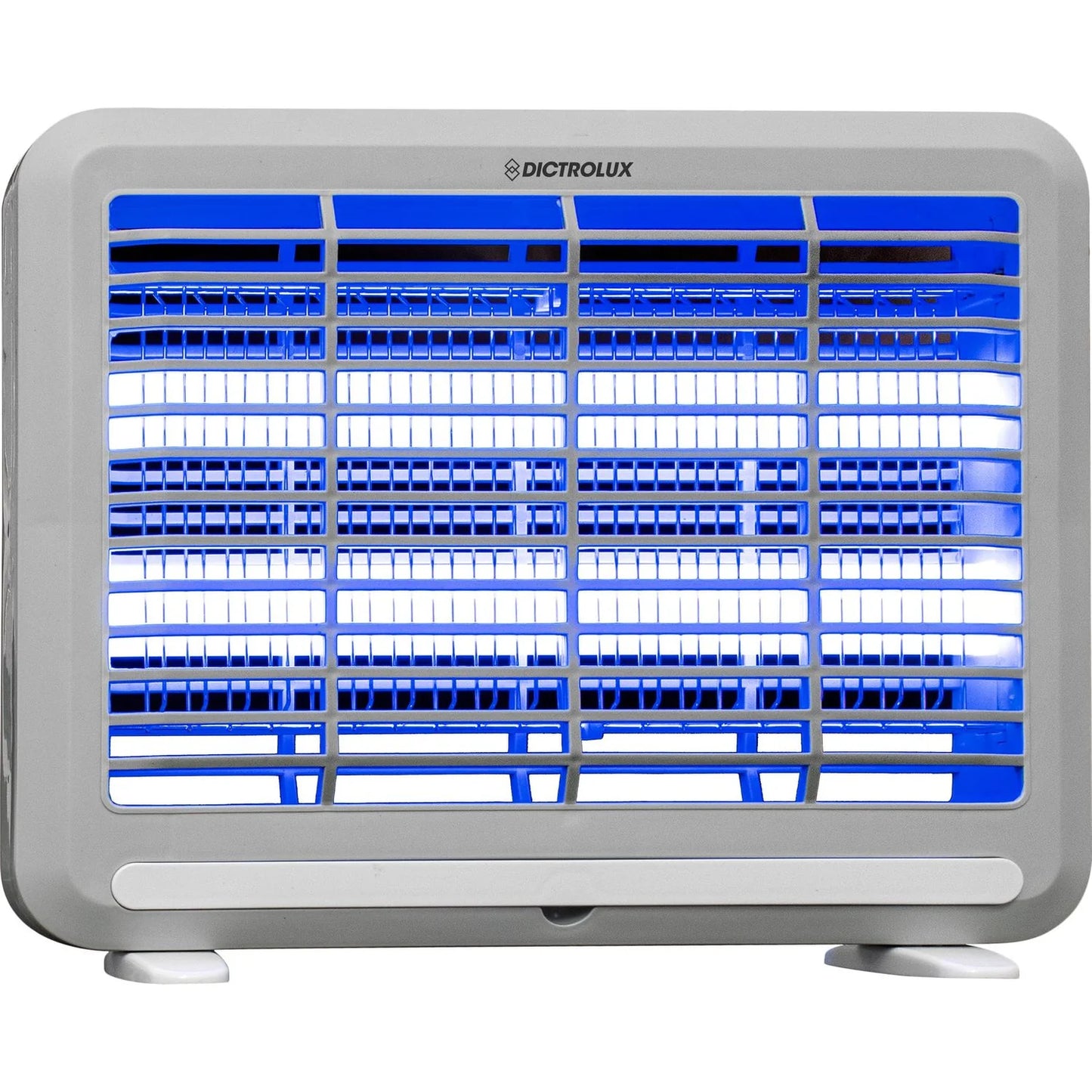 Zanzariera Elettrica LED 30 m² – Compatta, con Vassoio e Catenella, 2W, Griglia di Sicurezza