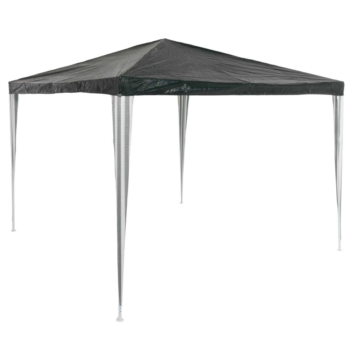 Gazebo da Giardino 3x3 m – Struttura in Metallo, Telo Verde Polietilene 100 g/m²