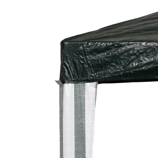 Gazebo da Giardino 3x3 m – Struttura in Metallo, Telo Verde Polietilene 100 g/m²