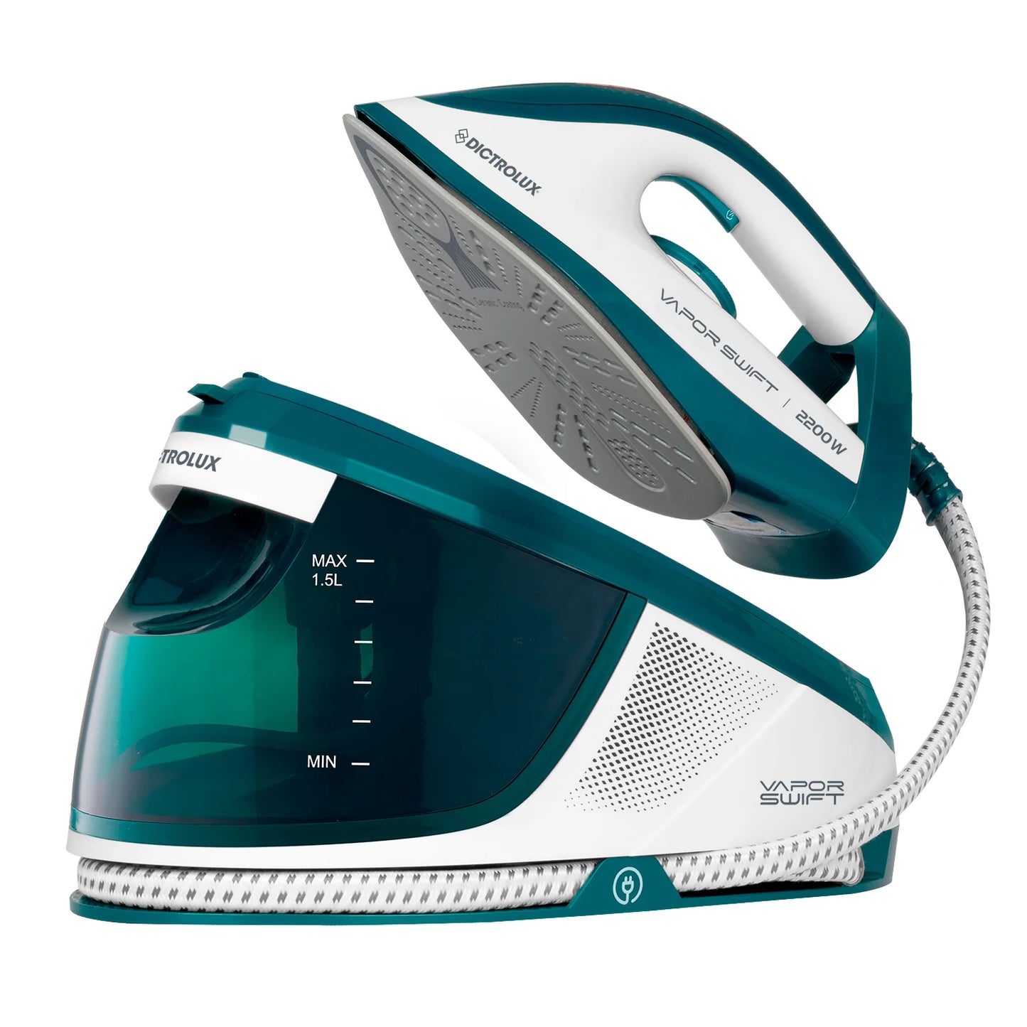 Ferro da Stiro con Caldaia Vapor Swift ECO – 2200W, Piastra in Ceramica, Tecnologia ECO SYSTEM, Serbatoio 1,5L