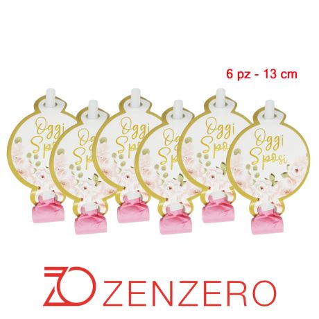 Lingue di Menelik per FESTA Matrimonio Oggi Sposi Rosa e Oro - 6 pezzi