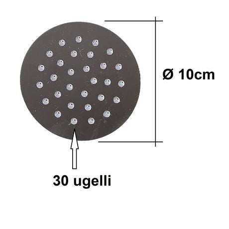 Soffione Doccia Inox Tondo Ø 10cm