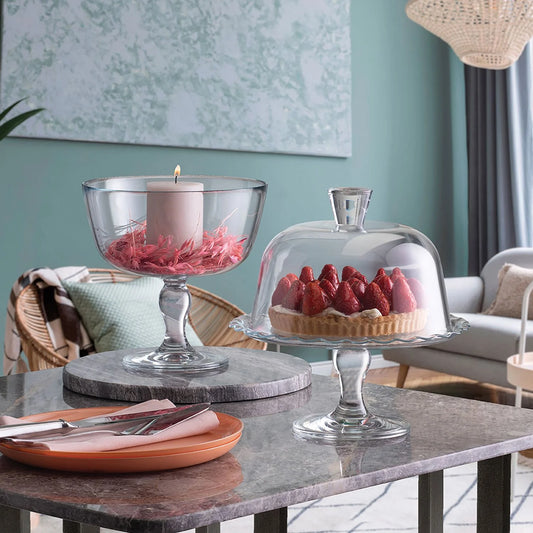 Alzata Porta Dolci con Campana in Vetro Ø26 cm – Pasabahce Patisserie