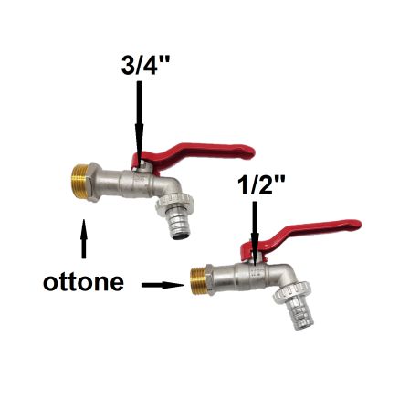 Rubinetto a Sfera da Giardino in Ottone