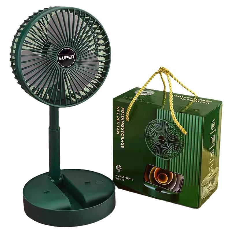 Ventilatore Pieghevole da Tavolo 6 Pollici – Mini USB Desktop Fan Silenzioso e Ricaricabile con 3 Velocità