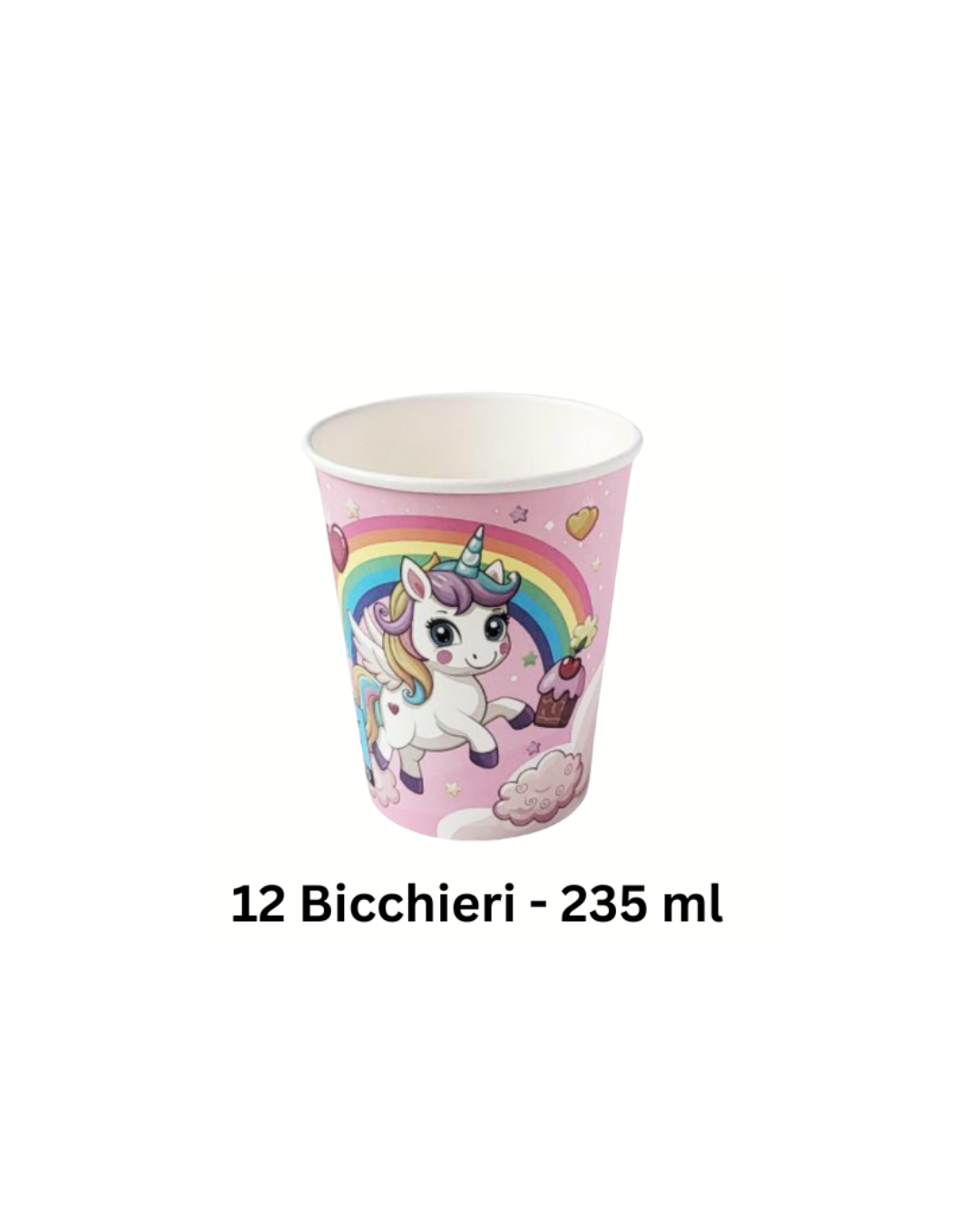 Set Festa Unicorno Arcobaleno – Piatti, Bicchieri e Tovaglioli (46 Pezzi)