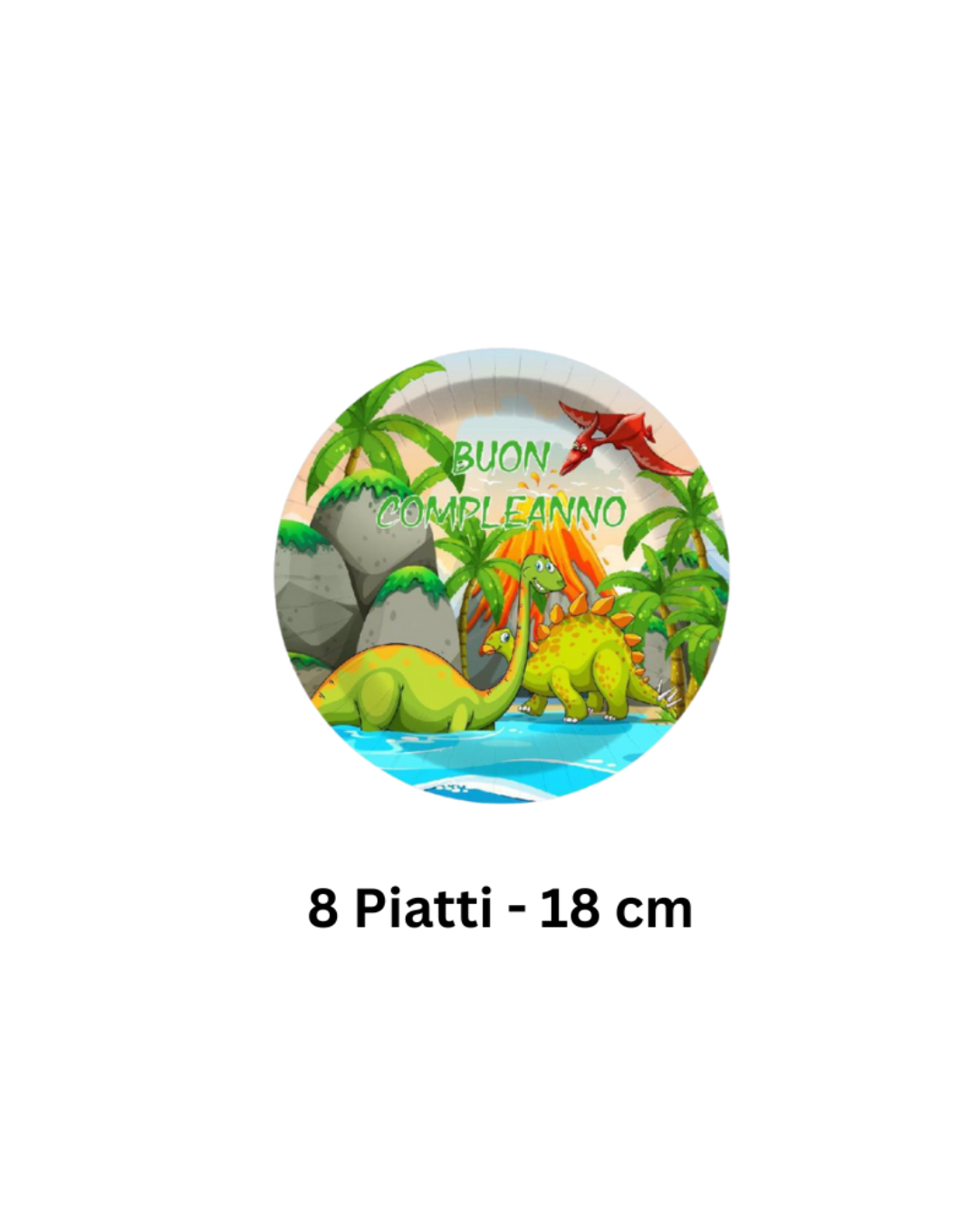 Kit Decorazioni Festa a Tema Dinosauri – Piatti, Bicchieri e Tovaglioli "Buon Compleanno"