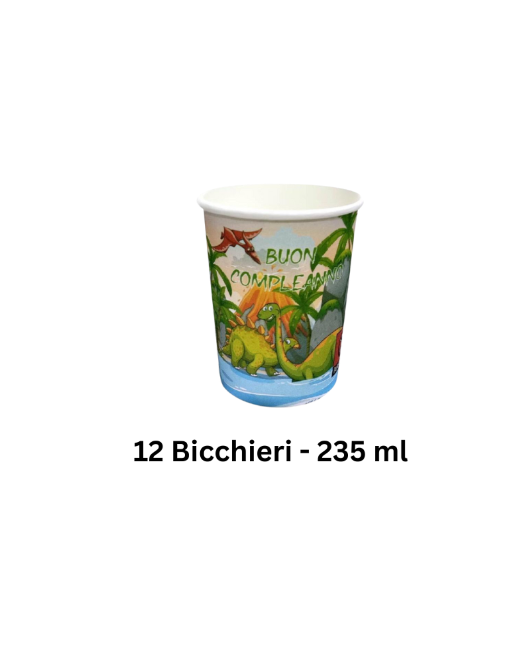 Kit Decorazioni Festa a Tema Dinosauri – Piatti, Bicchieri e Tovaglioli "Buon Compleanno"