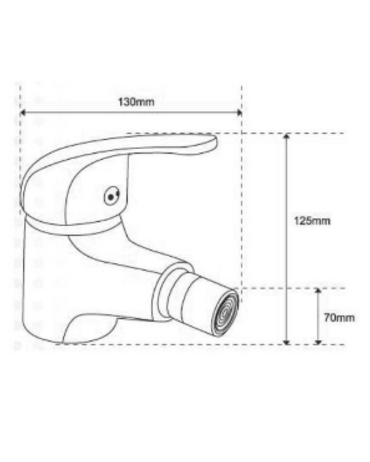 Miscelatore per Bidet RARI – Rubinetto Monocomando con Risparmio Idrico e Aeratore Anticalcare