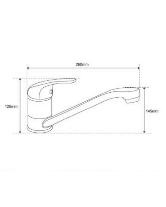 Miscelatore Cucina BARI – Rubinetto Girevole Cromato Anticalcare
