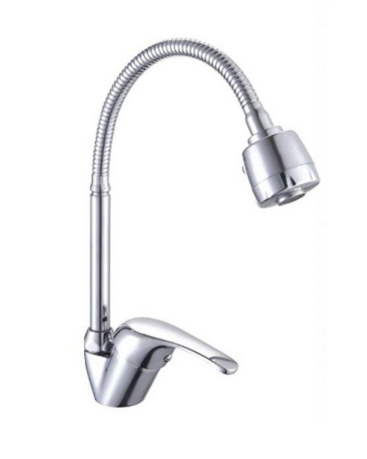 Miscelatore Flessibile per Cucina BARI con Doccetta Girevole – Rubinetto Cromato Anticalcare