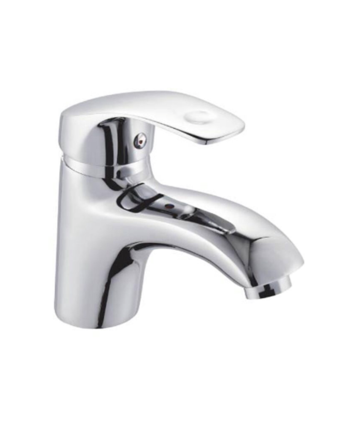 Miscelatore Lavabo NAPOLI - Rubinetto Bagno Compatto in Ottone Cromato con Risparmio Idrico e Aeratore Anticalcare