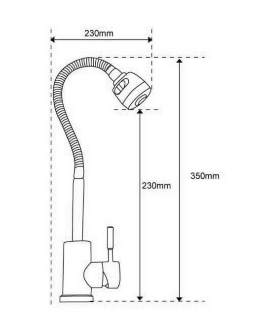 Miscelatore Cucina con Doccetta Flessibile Satinato