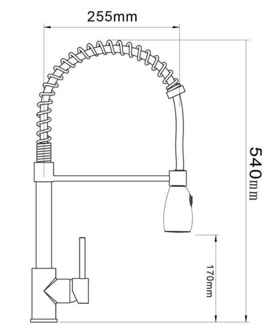 Miscelatore Cucina Professionale con Molla Flessibile