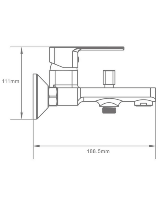 Miscelatore Monocomando per Vasca/Doccia in Ottone Cromato