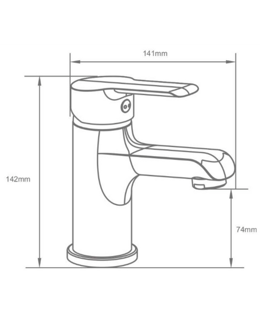 Miscelatore Monocomando per Lavabo in Ottone Cromato