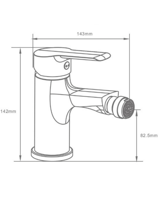 Miscelatore Monocomando per Bidet in Ottone Cromato