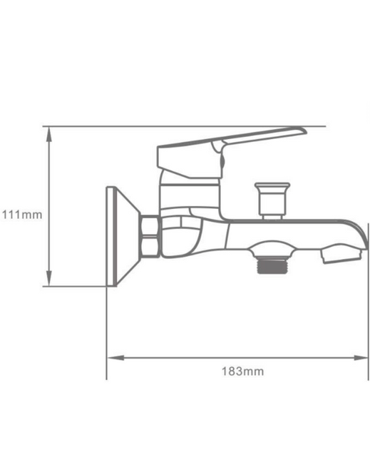 Miscelatore Monocomando per Vasca/Doccia in Ottone Cromato