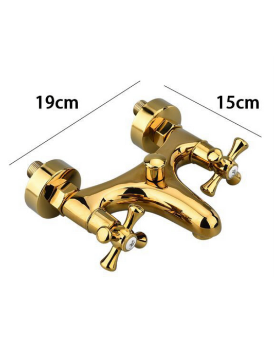 Lusso Dorato: Rubinetto da Bagno in Ottone con Set Completo