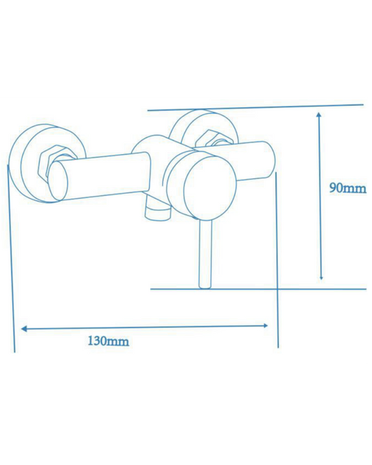 Rubinetto Miscelatore da Parete per Doccia - Nero Opaco