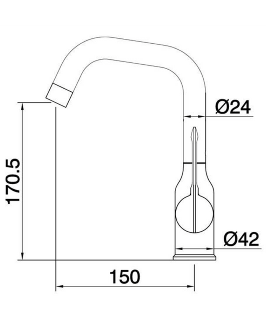 Rubinetto Cucina Nero Opaco – Linee Morbide, Stile Deciso