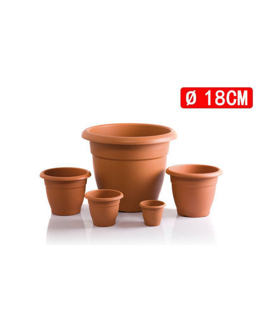 Vaso in Plastica Effetto Terracotta – Disponibile in 6 Misure
