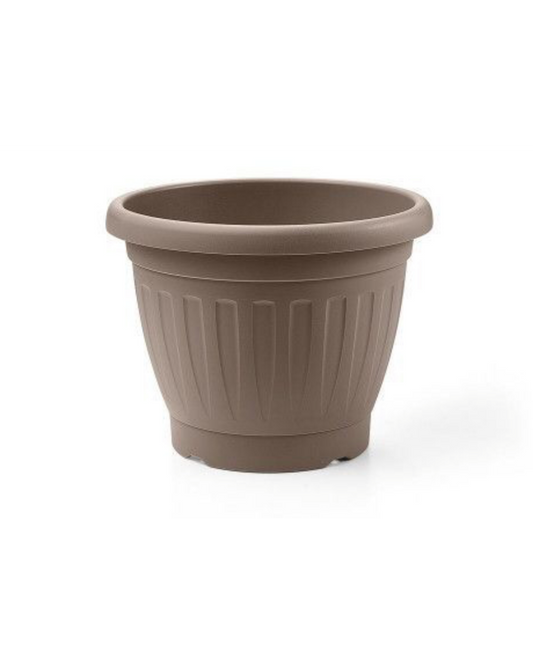 Vaso Classico in Plastica – Colore Avana | Disponibile in 20, 26, 40, 45, 50, 60 cm