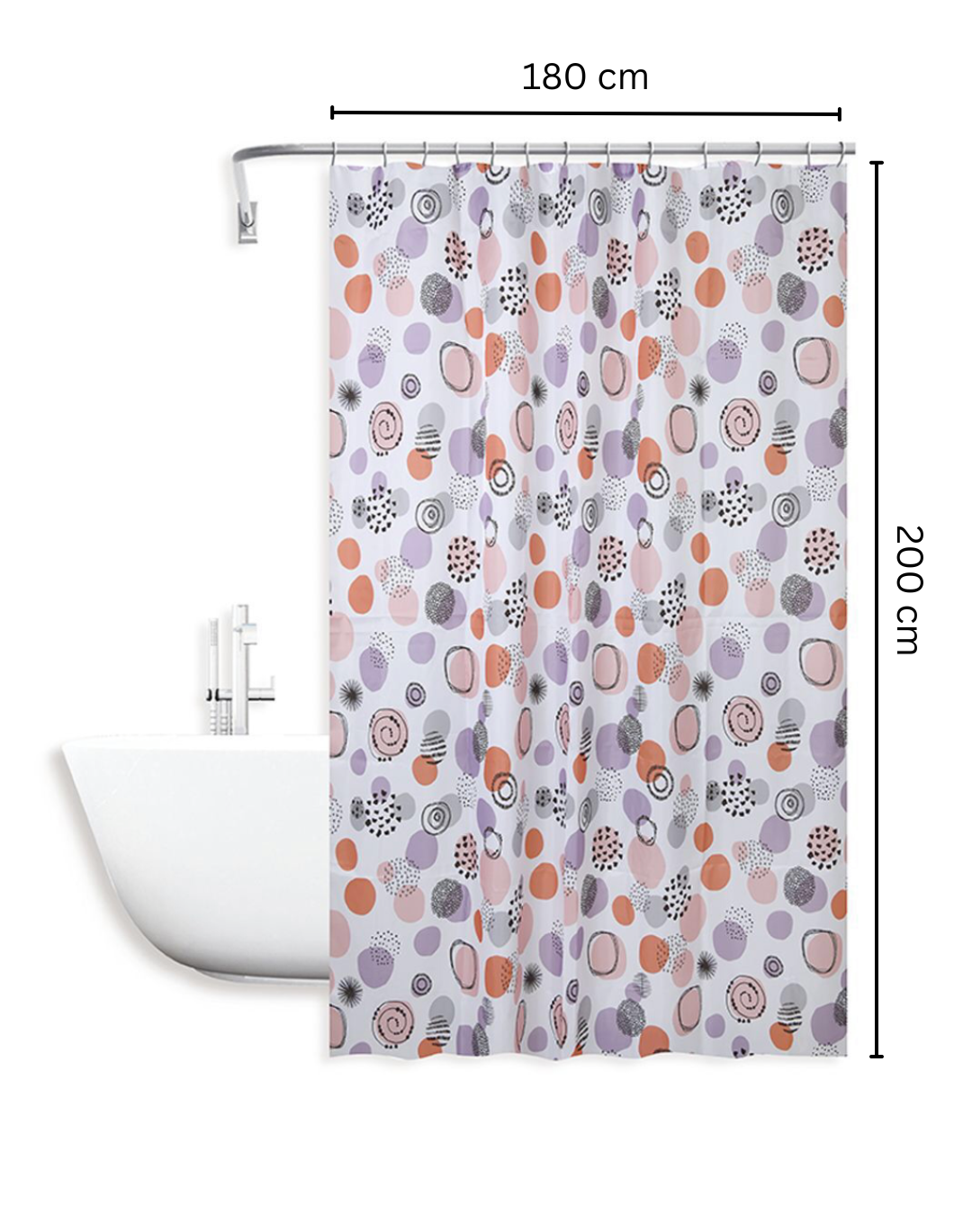 Set Accessori Bagno 10 Pezzi Coordinati – Fantasia Pois Colorati