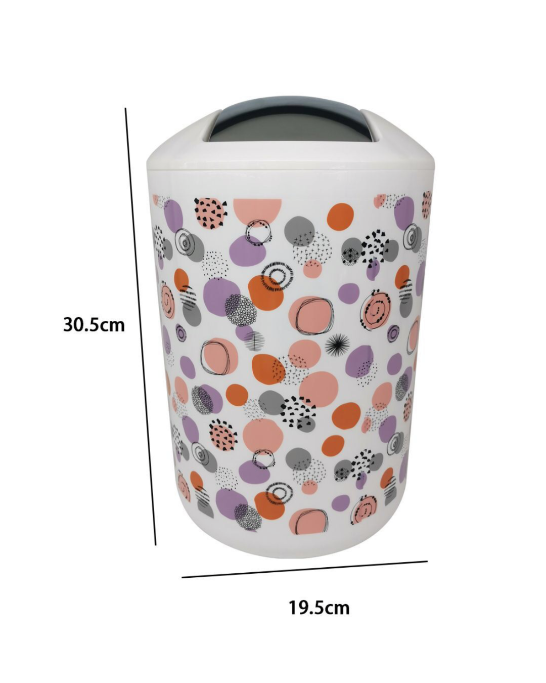 Set Accessori Bagno 10 Pezzi Coordinati – Fantasia Pois Colorati