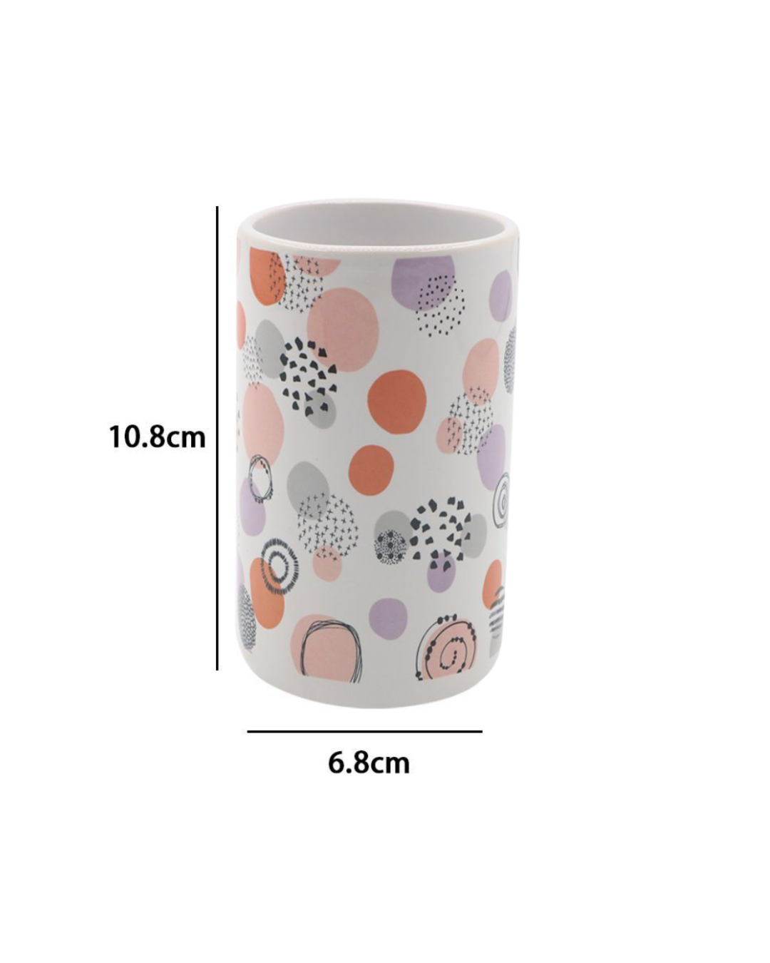 Set Accessori Bagno 10 Pezzi Coordinati – Fantasia Pois Colorati