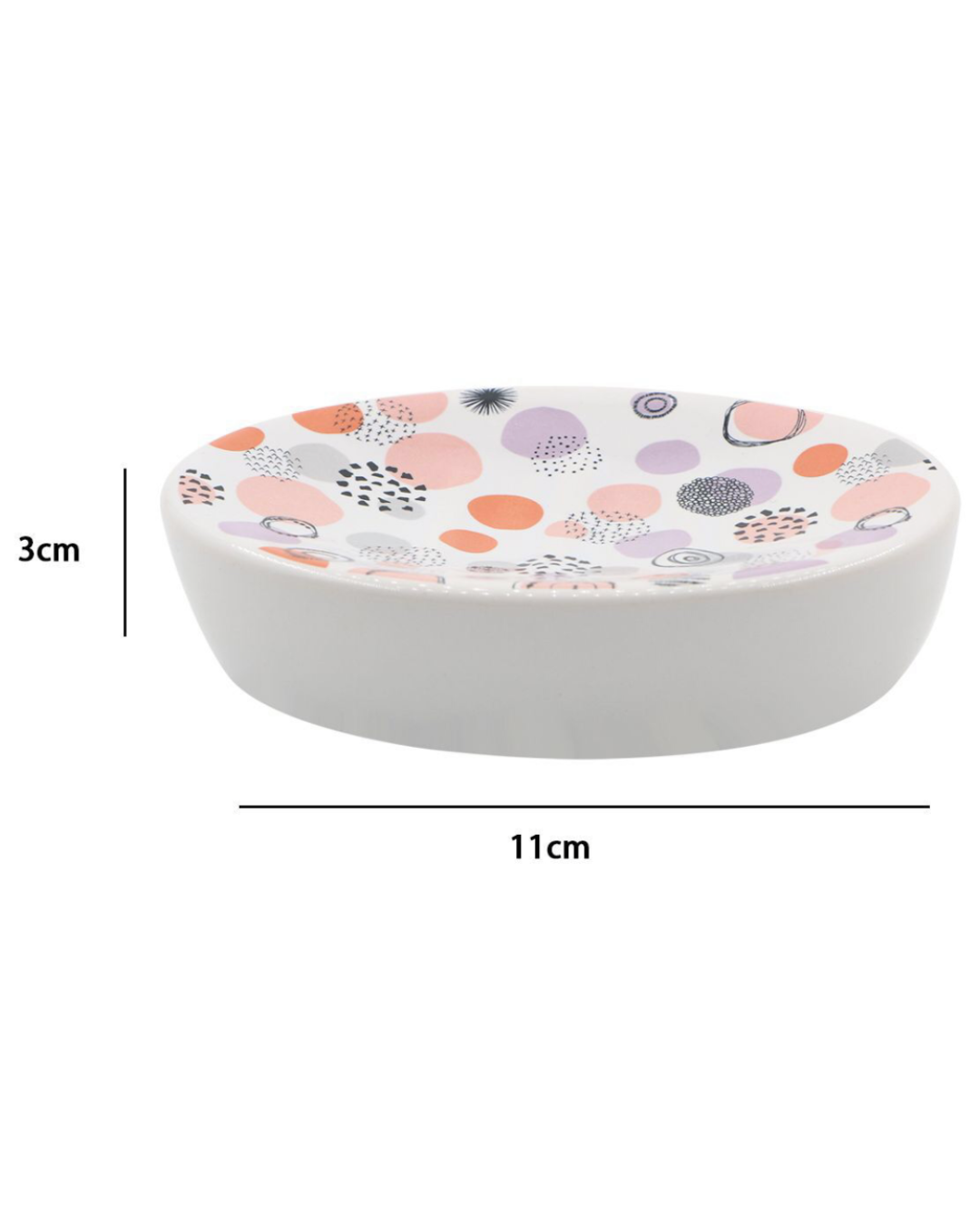 Set Accessori Bagno 10 Pezzi Coordinati – Fantasia Pois Colorati