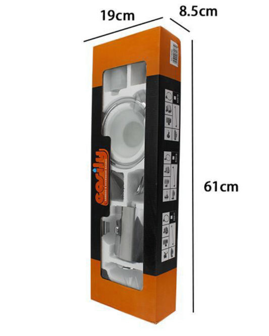 Set Accessori Bagno 6 Pezzi in Cromo Lucido – Design Pulito e Moderno