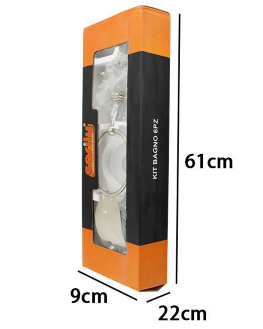 Set Accessori Bagno Oro con Cristalli – 6 Pezzi Stile Classico