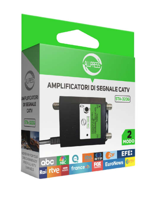 Amplificatore di Segnale TV CATV Allpress STA-320G – 2 Uscite, 23 dB, 220V
